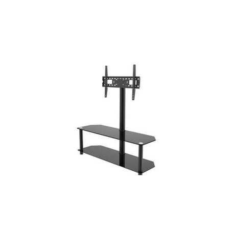 INLAND PROHT Inland ProHT 05449 2 Shelf Glass & Metal TV Stand with Mount Supports Flat Panel 5449